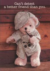 Teddy Bear Detective Postcard Ron Kimball Argus Chrome Postcard