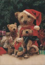 Christmas Fairy Tales No. 2: Teddy Bears Dressed as Santa with Gifts Postcard