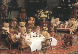 Teddy Bears Dining Party at Amerongen Castle Postcard