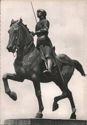 Reims - Monument of Joan of Arc on Horseback Postcard