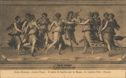 Giulio Romano's Dance of Apollo with the Muses, Pitti Gallery Florence Postcard