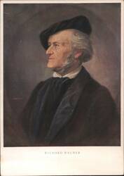 Portrait of Richard Wagner by A. Herrmann Postcard
