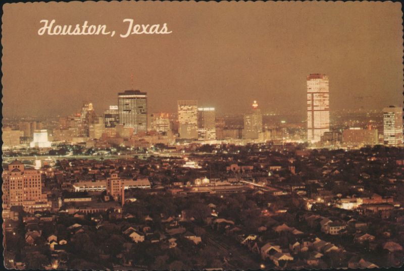 Houston Skyline at Evening, Texas' Largest City