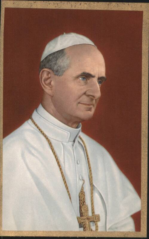 Pope Paul VI Portrait, Giovanni Battista Montini Religious