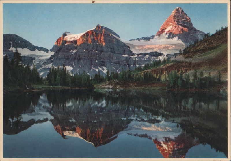 Mount Assiniboine Reflected in Sun-Burst Lake, Canadian Rockies AB Canada