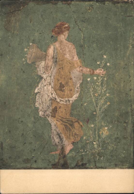 Pompeian Fresco of Flora Naples Italy