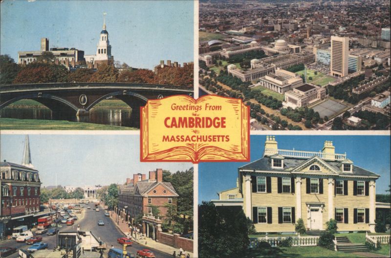 Greetings From Cambridge MA - Harvard, MIT, Longfellow House Massachusetts