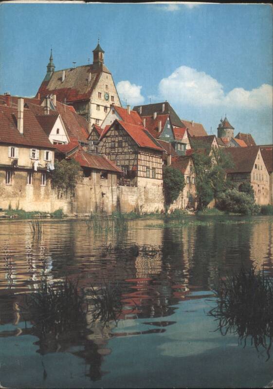 Besigheim Town on Enz River, Traditional Buildings Germany