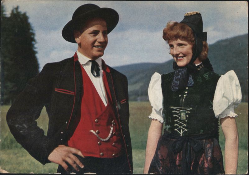 Trachtengruppe Titisee Schwarzwald - Couple in Traditional Attire Germany