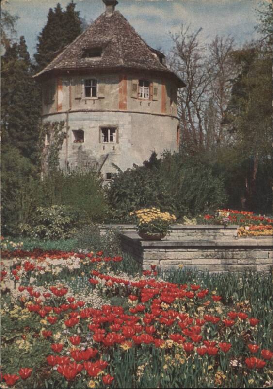 Mainau Island, Tulips at Old Watchtower Germany Lennart Bernadotte