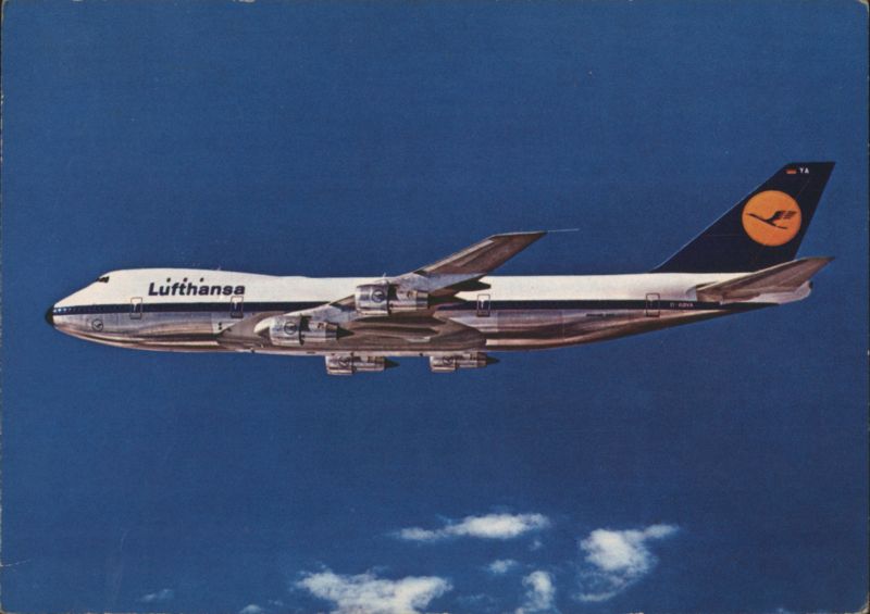 Lufthansa Boeing Jet 747 D-ABYA in Flight Aircraft