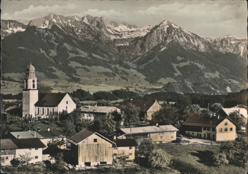 Ofterschwang, Allgäu with Entschenkopf, Nebelhorn, Rubihorn Germany