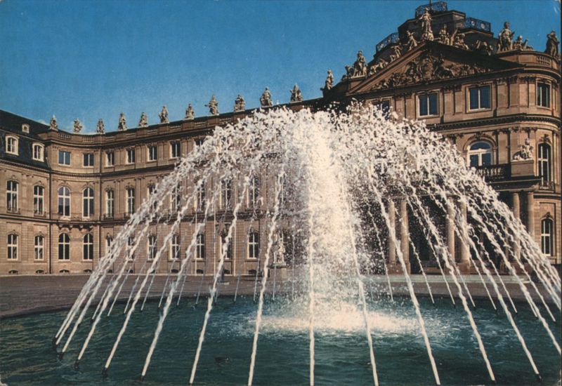 Stuttgart Neues Schloss Fountain Germany
