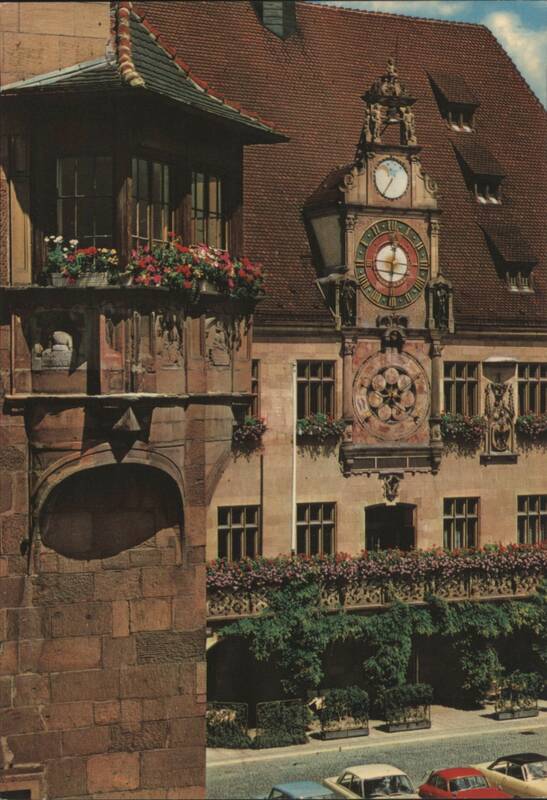 Heilbronn Käthchenhaus Bay Window & Town Hall Art Clock Germany