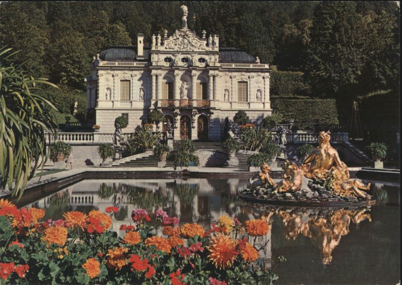 Linderhof Royal Castle, Fountain and Gardens Germany