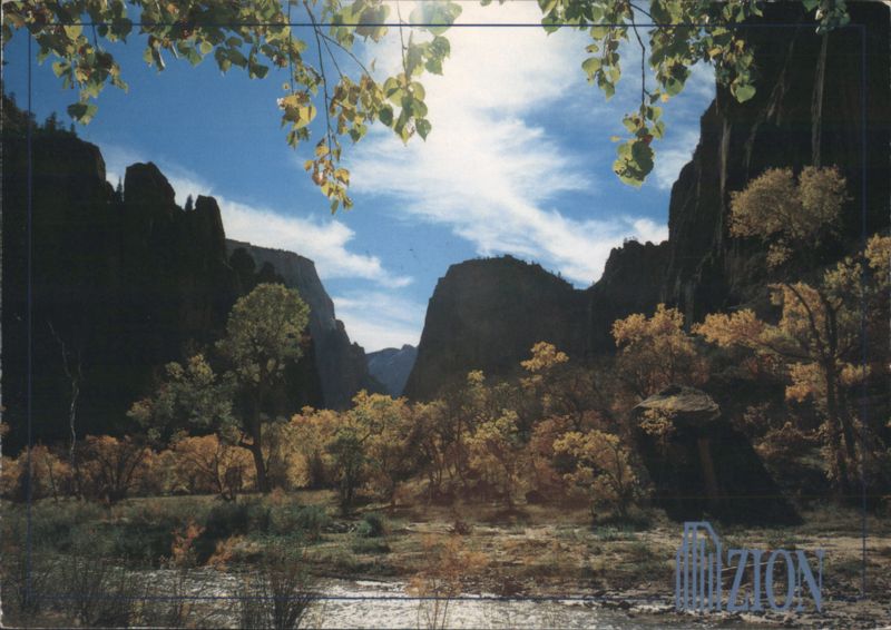 Zion National Park Golden Cottonwoods Virgin River Springdale Utah
