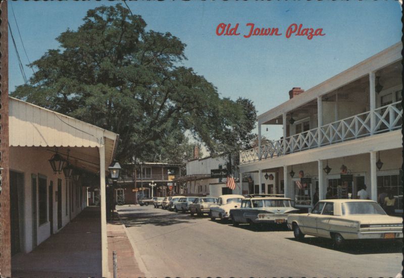 Old Town Plaza, Entering Historic Old Town on Romero Street Albuquerque New Mexico
