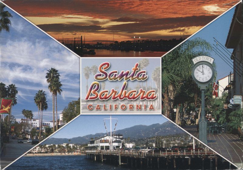 Santa Barbara California Collage Views