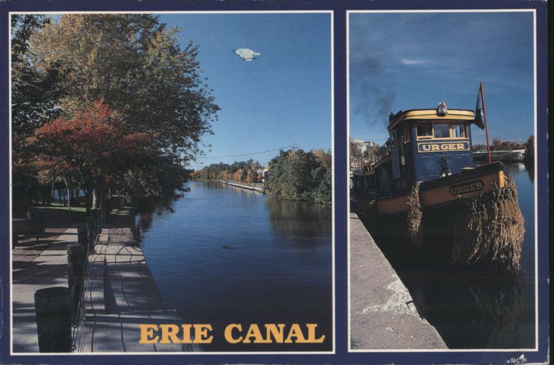 Erie Canal with Tugboat Urger and UFO New York John Meuser