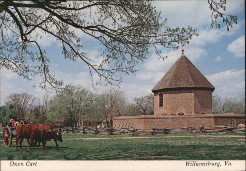 Oxen Cart Rides at Powder Magazine, Williamsburg, VA Virginia