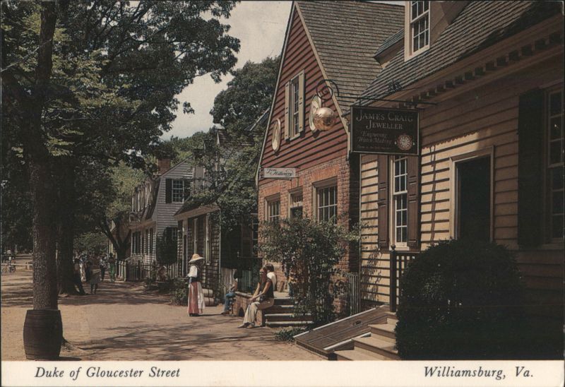 Duke of Gloucester Street, James Craig Jeweller Williamsburg Virginia