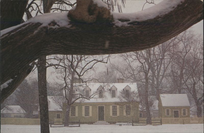 The Brush-Everard House, Williamsburg, VA in Winter Snow