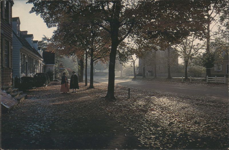 Duke of Gloucester Street, Early Morning Light, Williamsburg Virginia