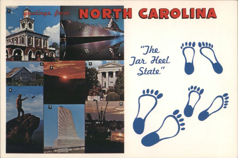Greetings from North Carolina The Tar Heel State
