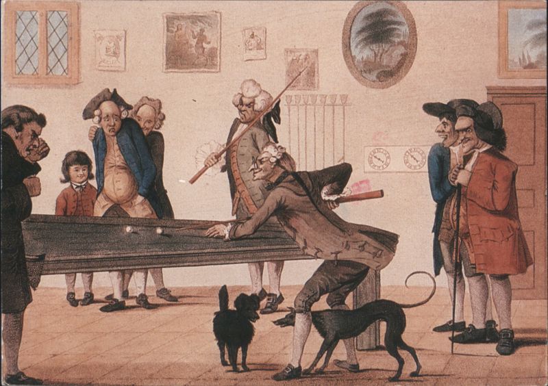 Billiards by Henry Bunbury, Colonial Williamsburg