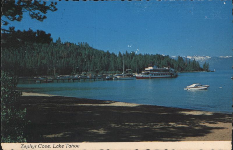 Zephyr Cove, Lake Tahoe - Boats, Pier, Sandy Beach Nevada