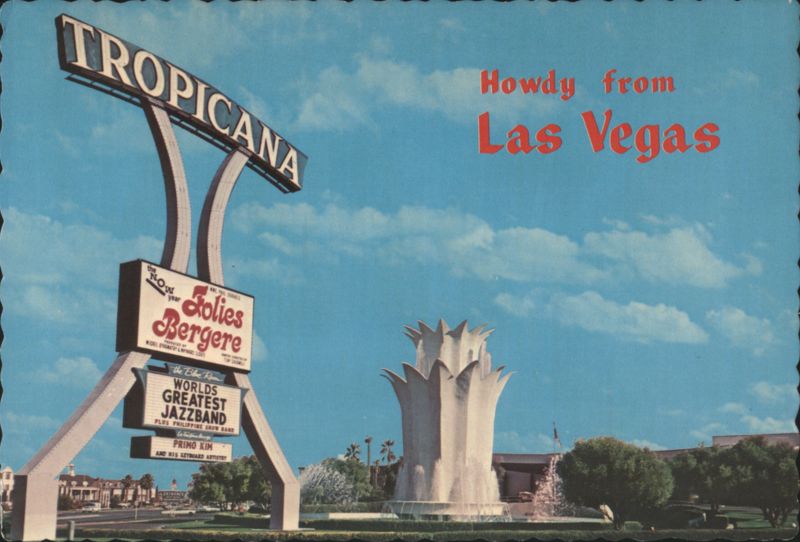 Tropicana Hotel Las Vegas, Jolies Bergere, Jazzband Sign Nevada