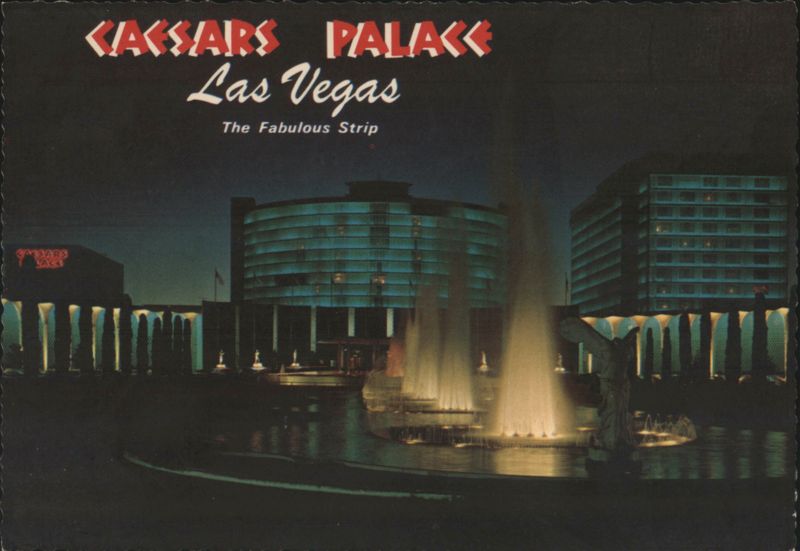 Caesars Palace Las Vegas The Fabulous Strip Night View Nevada