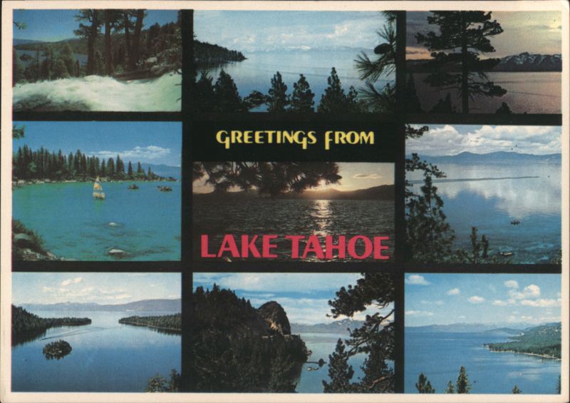 Greetings from Lake Tahoe Collage, Eagle Falls, Emerald Bay