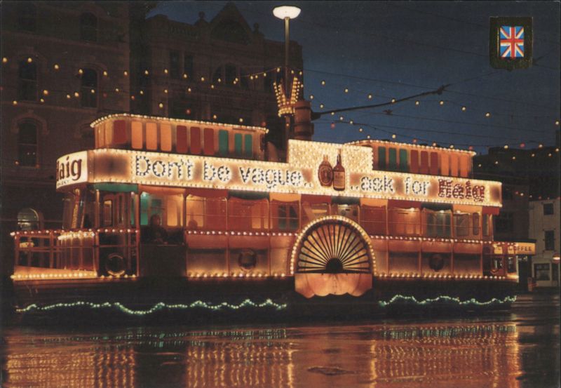 Illuminated Paddle Steamer Tram, Don't be vague... Look for Haig Blackpool United Kingdom