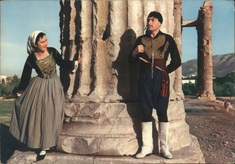Man & Woman in Greek Costumes, Crete Greece GIOVANNI TRIMBOLI