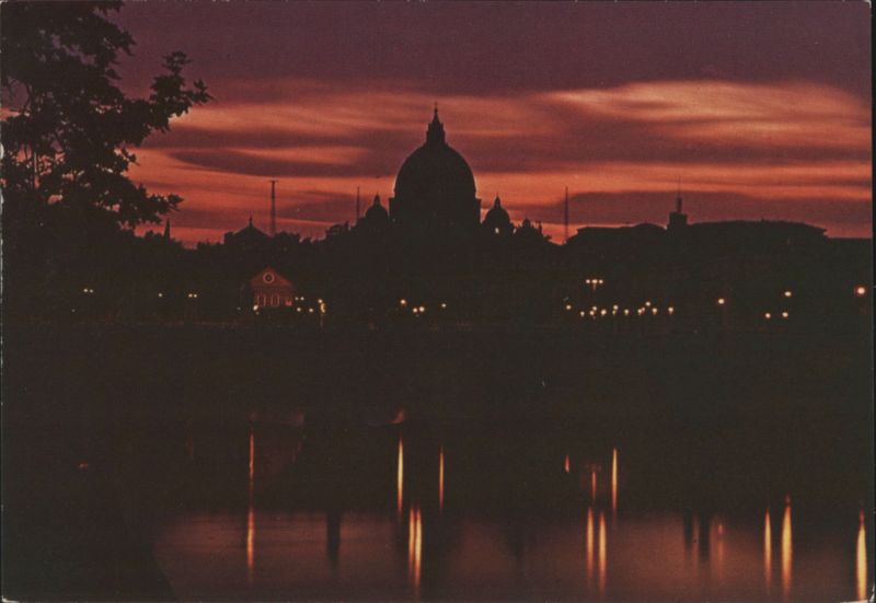 St. Peter's Basilica at Sunset, Rome Italy