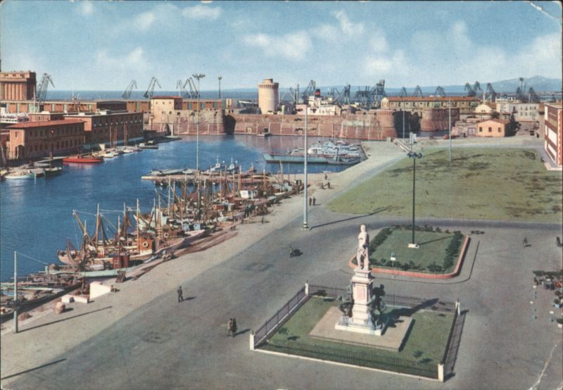 Monument to the Four Moors and Dock Livorno Italy C. Divo Bonaccorsi
