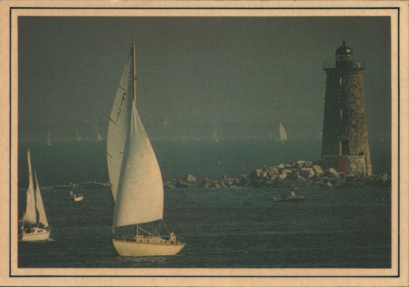Whaleback Light, Portsmouth, Sailboats New Hampshire