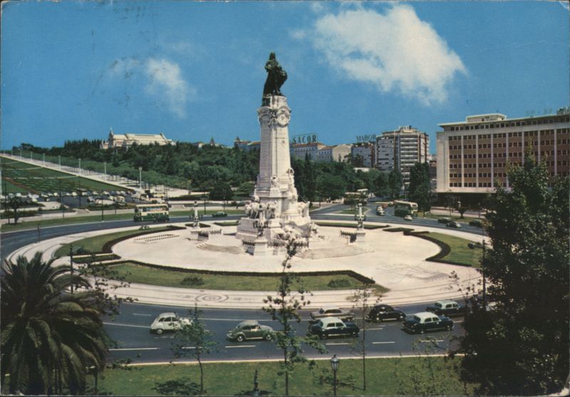 Marquês de Pombal Square Monument, Lisboa Portugal