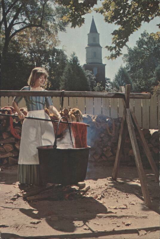 Outdoor Fabric Dyeing Craft, Colonial Williamsburg Virginia