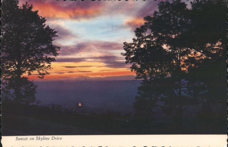 Sunset on Skyline Drive Virginia