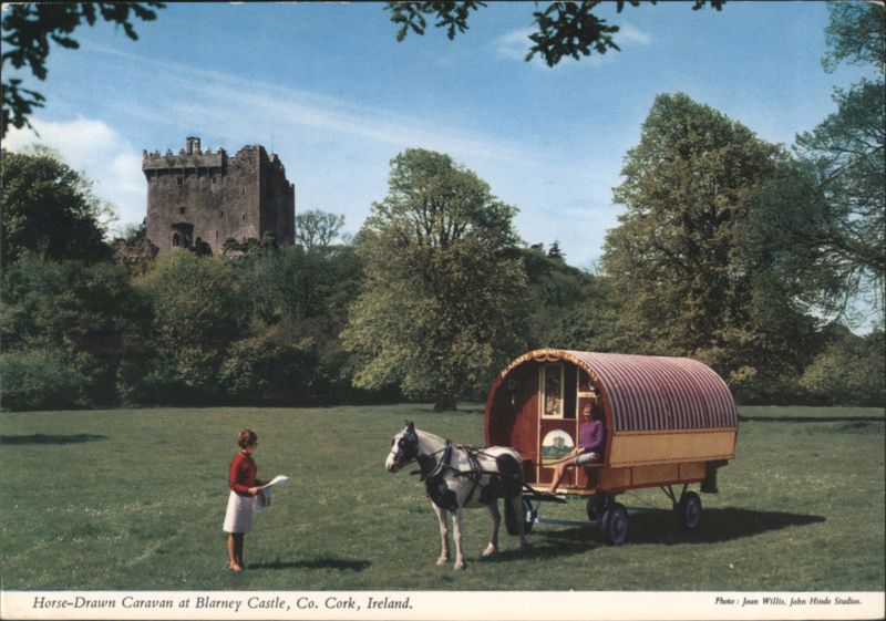 Horse-Drawn Caravan at Blarney Castle, Co. Cork Ireland