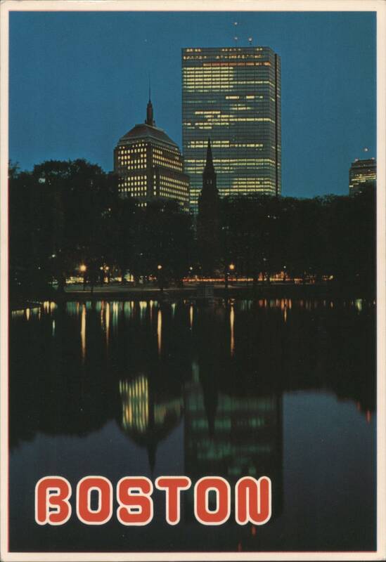 Hancock Buildings at Dusk, Public Garden Reflection, Boston Massachusetts