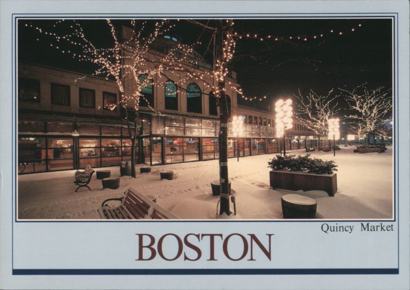 Christmas Lights at Quincy Market, Boston Massachusetts