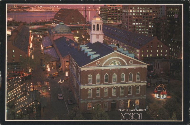 Evening at Faneuil Hall Marketplace, Boston MA