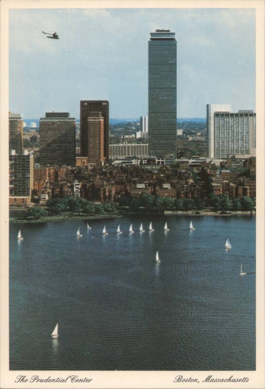 Prudential Center & Charles River, Boston Skyline, Sailboats