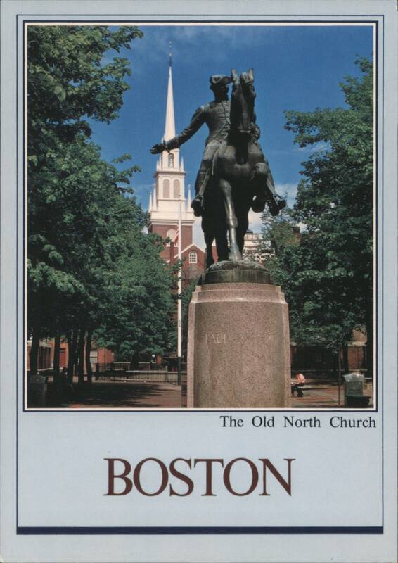 Paul Revere Statue & Old North Church, Boston Massachusetts