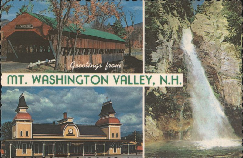 Mt. Washington Valley, Jackson Covered Bridge, Waterfall New Hampshire