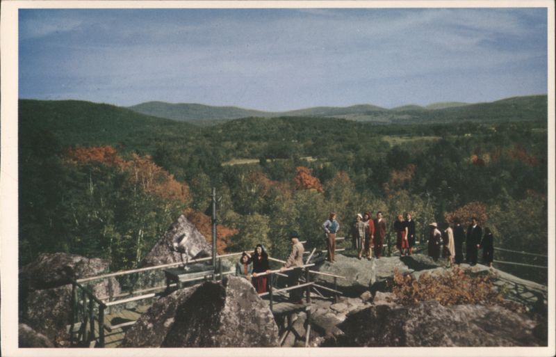 View from World's Largest Boulder, Polar Caves, Autumn New Hampshire