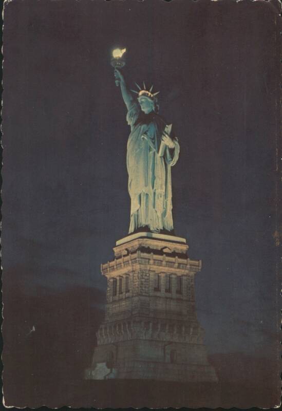 Statue of Liberty National Monument at Night Liberty Island New York